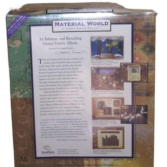 VTG Material World A Global Family Portrait CD-Rom Windows Mac 1996 StarPress NO - Picture 2 of 6